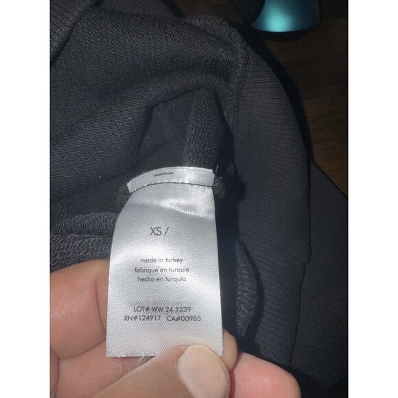 WeWoreWhat Half-Zip Cropped Hoodie Black Pullover XS NWT $118 - Picture 5 of 7